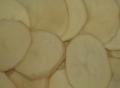 картофель кружочками