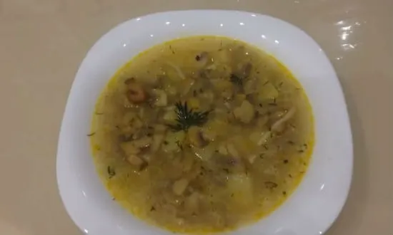 готовый грибной суп из шампиньонов