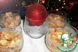 Рецепт: Креветки с ананасом в кокосовом молоке