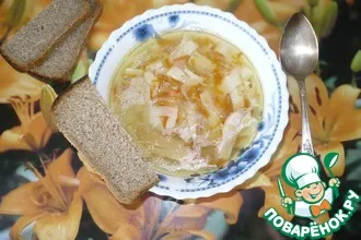 Рецепт: Суп куриный с домашней лапшой Деревенский