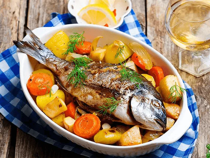 Рыба запеченная в духовке с картошкой