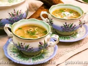 Суп из утки с лапшой и грибами