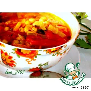 Рецепт: Суп с нутом и помидорами