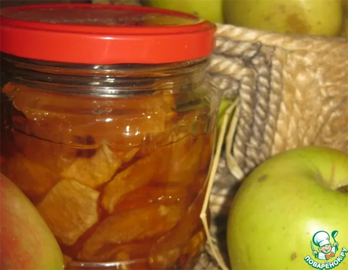 Рецепт: Яблочные дольки Блики солнца в янтаре
