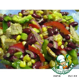 Рецепт: Мексиканский салат с индейкой