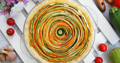 Итальянский овощной пирог Спиральный