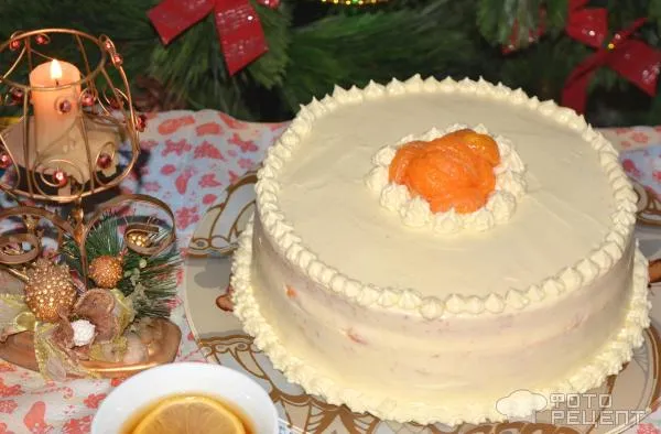 Торт Мандариновый на Рождество фото