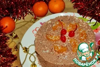 Рецепт: Мандариновый торт с печеньем Савоярди