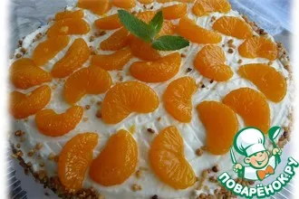 Рецепт: Мандариновый торт с пралине (Mandarinentorte mit Krokant)