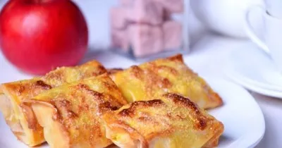 Пирожки с яблоками из теста фило в духовке