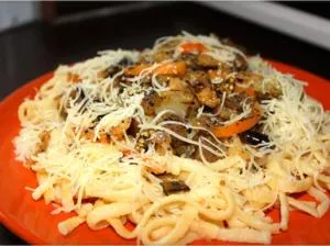 Спагетти с баклажанами