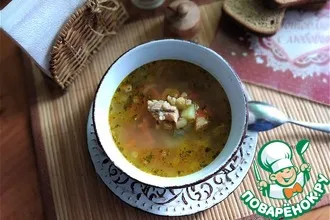 Рецепт: Суп из консервированной горбуши