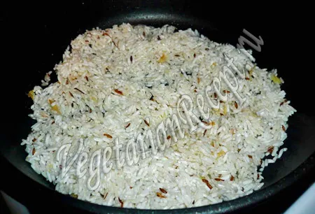 обжаривание риса