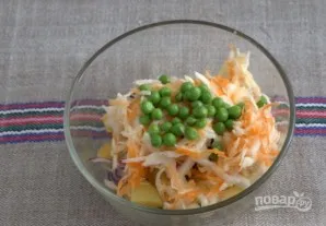Картофельный салат с квашеной капустой - фото шаг 5