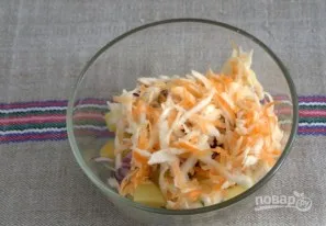 Картофельный салат с квашеной капустой - фото шаг 4