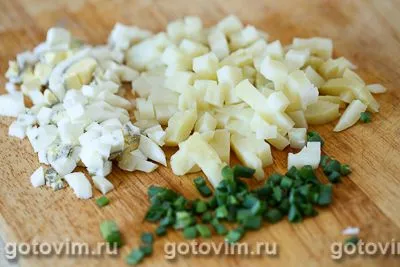 Салат с квашеной капустой и картофелем, Шаг 03