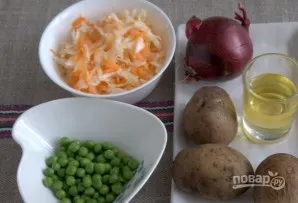 Картофельный салат с квашеной капустой - фото шаг 1