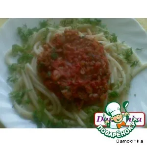 Рецепт: Соус томатный для макарон