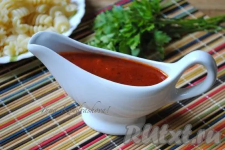 Соус из томатной пасты для макарон 