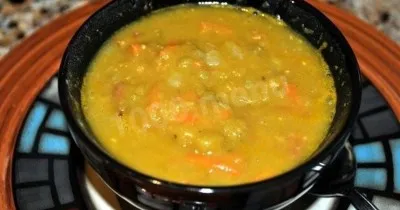 Гороховый суп пюре в мультиварке с базиликом и без мяса