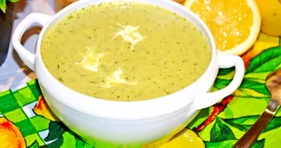 Постный суп-пюре из зеленого горошка