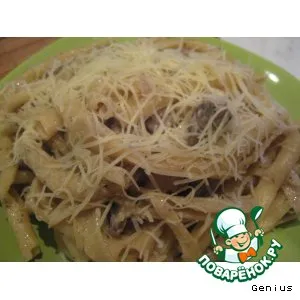Рецепт: Паста с говядиной в сливочно-сырном соусе Монтекки и Капулетти