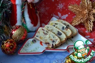 Рецепт: Рождественский кекс с сухофруктами и орехами