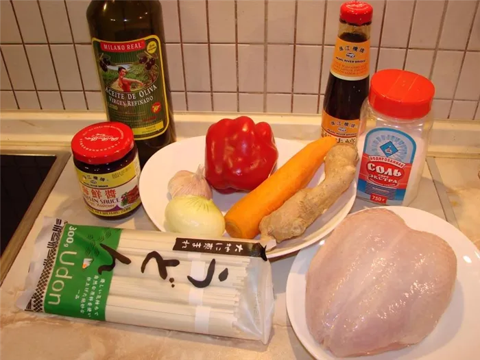 Китайская лапша с курицей и овощами - рецепт