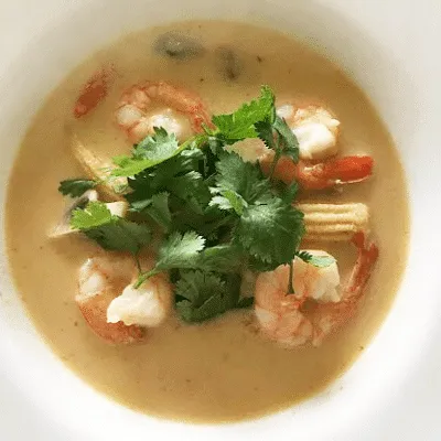 Тайский суп с креветками на кокосовом молоке - рецепт с фото