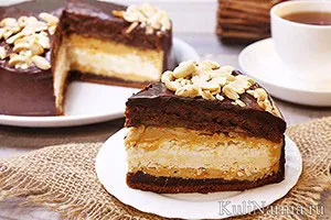 Торт Сникерс рецепт с фото пошагово