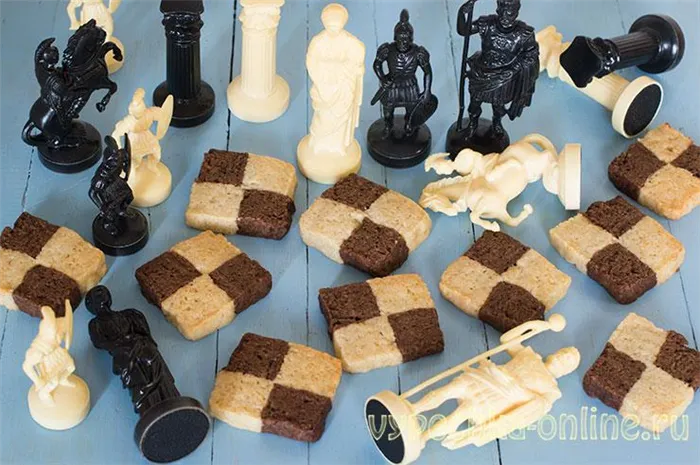 Шахматное печенье – постный рецепт своими руками без формочек