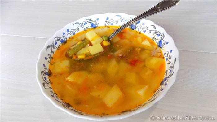 Готовлю суп из мексиканской смеси овощей, фото № 1