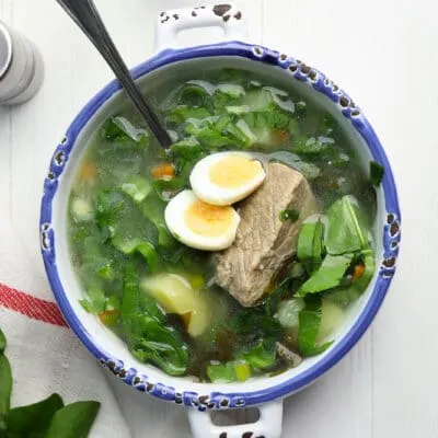 Щавелевый суп с яйцом (зеленый борщ) - рецепт с фото