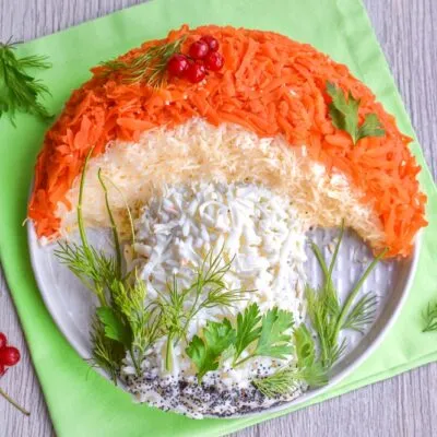 Рыбный салат «Грибок» - рецепт с фото