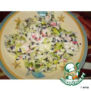 Рецепт: Салат из крабовых палочек Для девушек