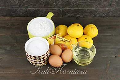Ингредиенты для мандариновой шарлотки