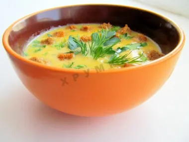 Суп-пюре из тыквы со сливками в мультиварке