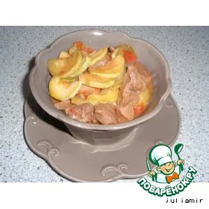 Рецепт: Свинина, жаренная с овощами