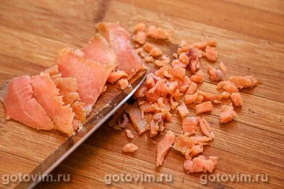 Тарталетки со сливочным сыром, красной рыбой и икрой, Шаг 02