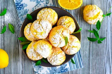 Лимонное печенье с трещинками
