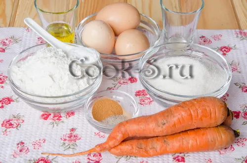 ингредиенты для морковного бисквита