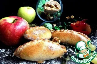 Рецепт: Пирожки с яблоками из цельнозерновой муки