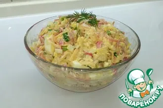 Рецепт: Крабовый салат с корейской морковью