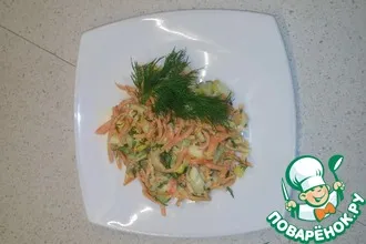 Рецепт: Крабовый салат с корейской морковью