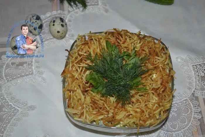 Салат Перепелиное гнездо рецепт с фото