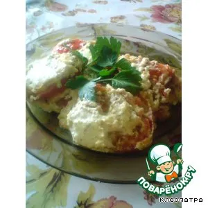 Рецепт: Запеченные кабачки с помидорами и сыром