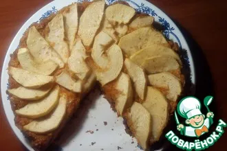 Рецепт: Постный тыквенно-яблочный пирог