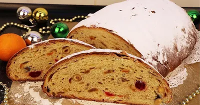 Сдобный рождественский хлеб кекс