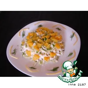 Рецепт: Салат с курицей и апельсинами
