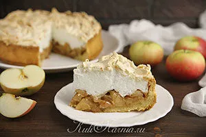 Яблочный пирог с меренгой рецепт